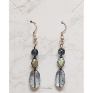 New - EA3 - Earrings, Czech glass beads - one of a kind